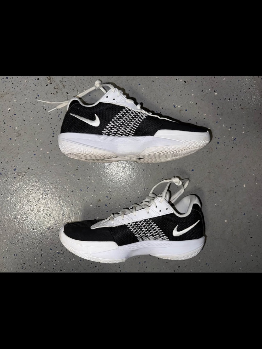 Nike Air Zoom G.T. Cut Academy Mens 8 Black White (Panda) Shoes - Picture 5 of 7